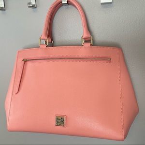 DOONEY AND BOURKE SAFFIANO LG ZIP SATCHEL